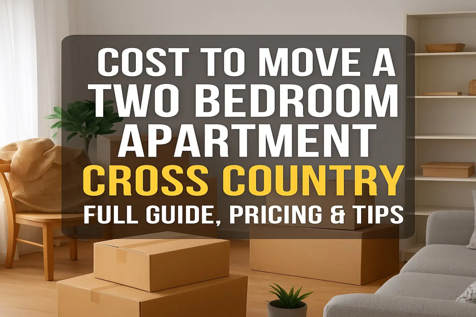 Cost to Move a Two Bedroom Apartment Cross Country: Full Guide, Pricing & Tips